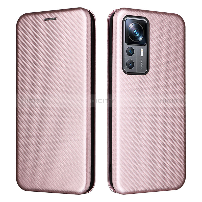 Coque Portefeuille Livre Cuir Etui Clapet L04Z pour Xiaomi Redmi K50 Ultra 5G Or Rose Plus