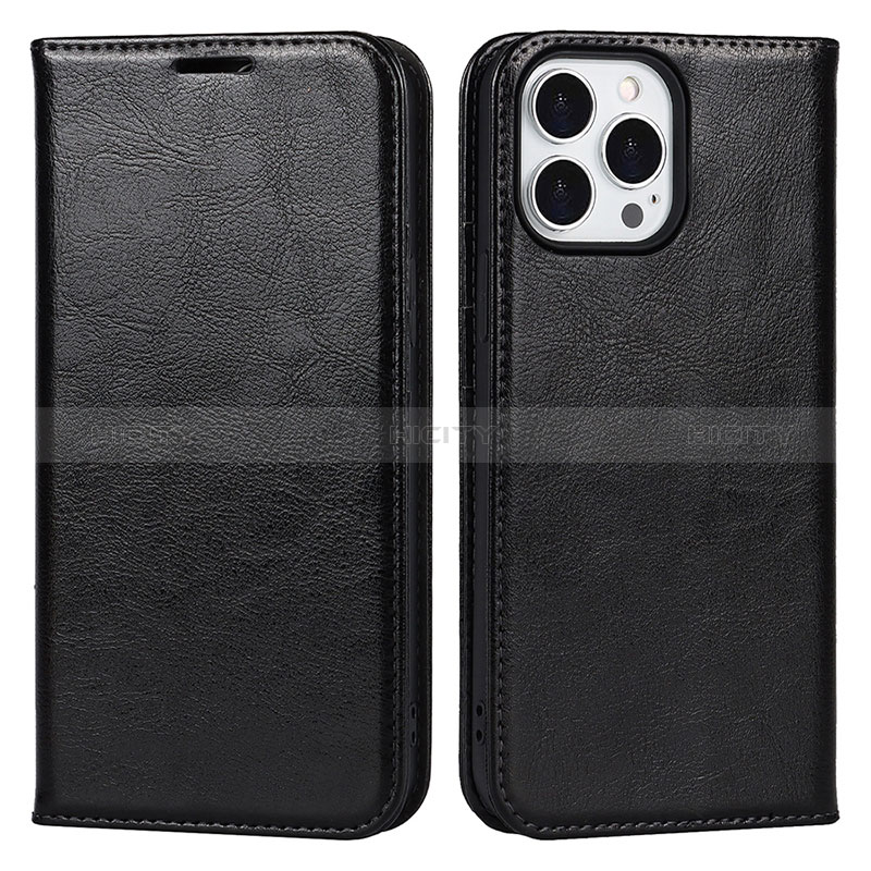 Coque Portefeuille Livre Cuir Etui Clapet L05 pour Apple iPhone 14 Pro Noir Plus