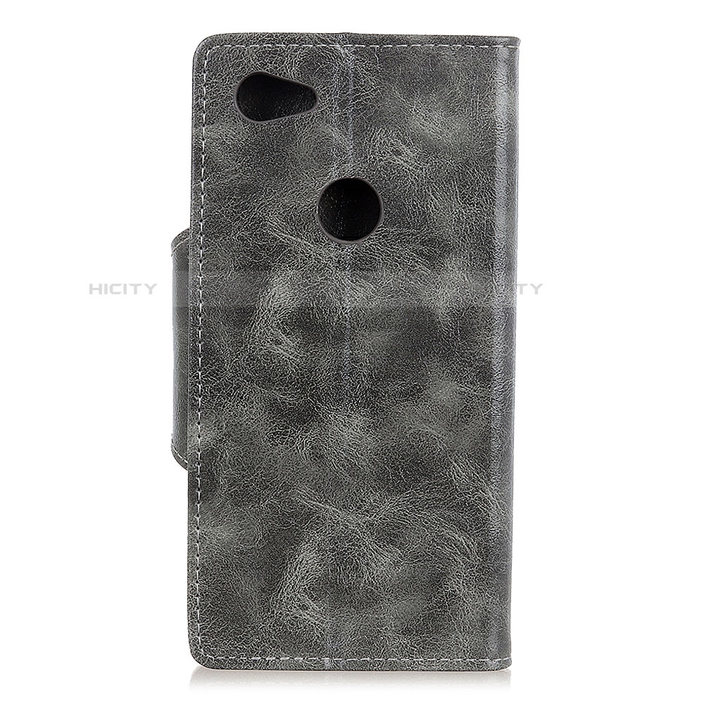 Coque Portefeuille Livre Cuir Etui Clapet L05 pour Google Pixel 3a XL Gris Plus