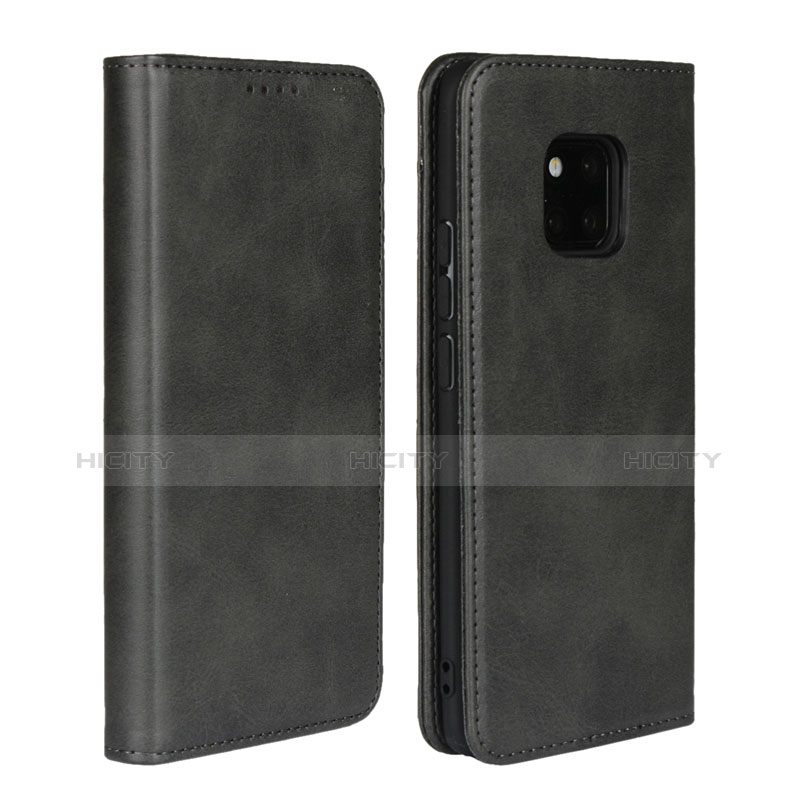 Coque Portefeuille Livre Cuir Etui Clapet L05 pour Huawei Mate 20 Pro Noir Plus