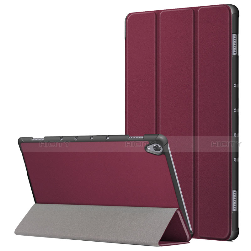 Coque Portefeuille Livre Cuir Etui Clapet L05 pour Huawei MatePad 10.8 Vin Rouge Plus