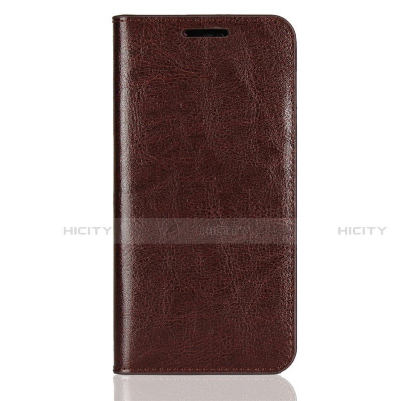 Coque Portefeuille Livre Cuir Etui Clapet L05 pour Huawei Nova 3e Marron Plus