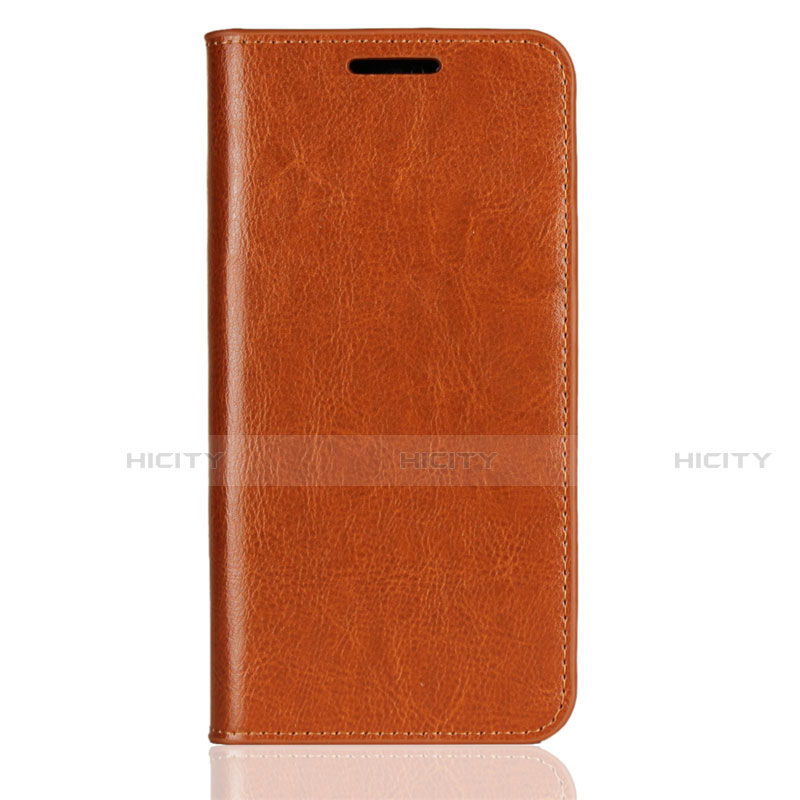 Coque Portefeuille Livre Cuir Etui Clapet L05 pour Huawei Nova 3e Orange Plus