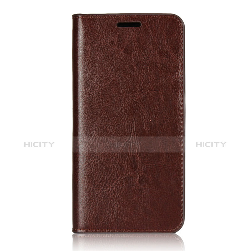 Coque Portefeuille Livre Cuir Etui Clapet L05 pour Huawei P20 Marron Plus