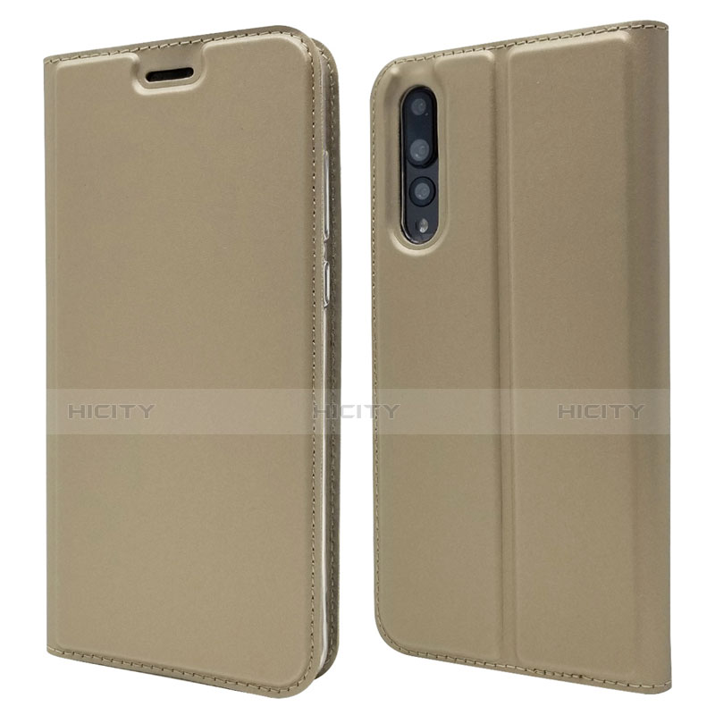 Coque Portefeuille Livre Cuir Etui Clapet L05 pour Huawei P20 Pro Or Plus