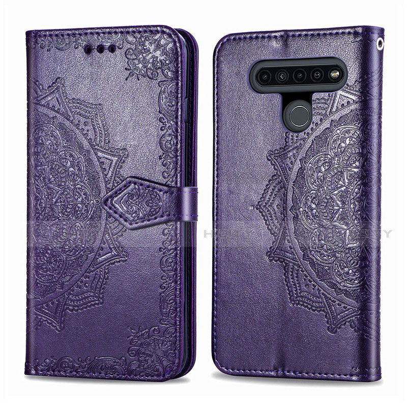 Coque Portefeuille Livre Cuir Etui Clapet L05 pour LG K41S Violet Plus