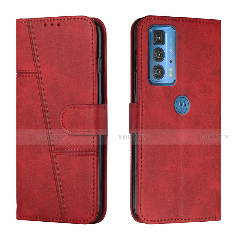 Coque Portefeuille Livre Cuir Etui Clapet L05 pour Motorola Moto Edge S Pro 5G Rouge Plus