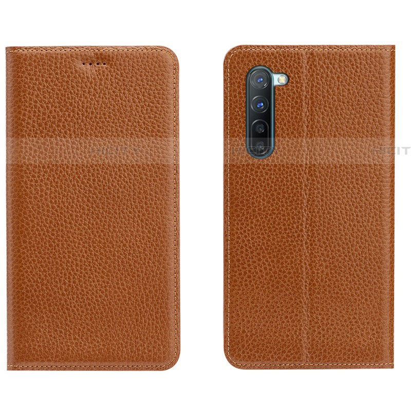 Coque Portefeuille Livre Cuir Etui Clapet L05 pour Oppo Find X2 Lite Orange Plus