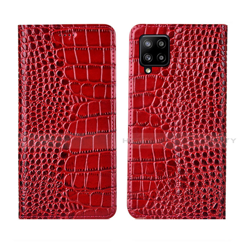 Coque Portefeuille Livre Cuir Etui Clapet L05 pour Samsung Galaxy A42 5G Rouge Plus