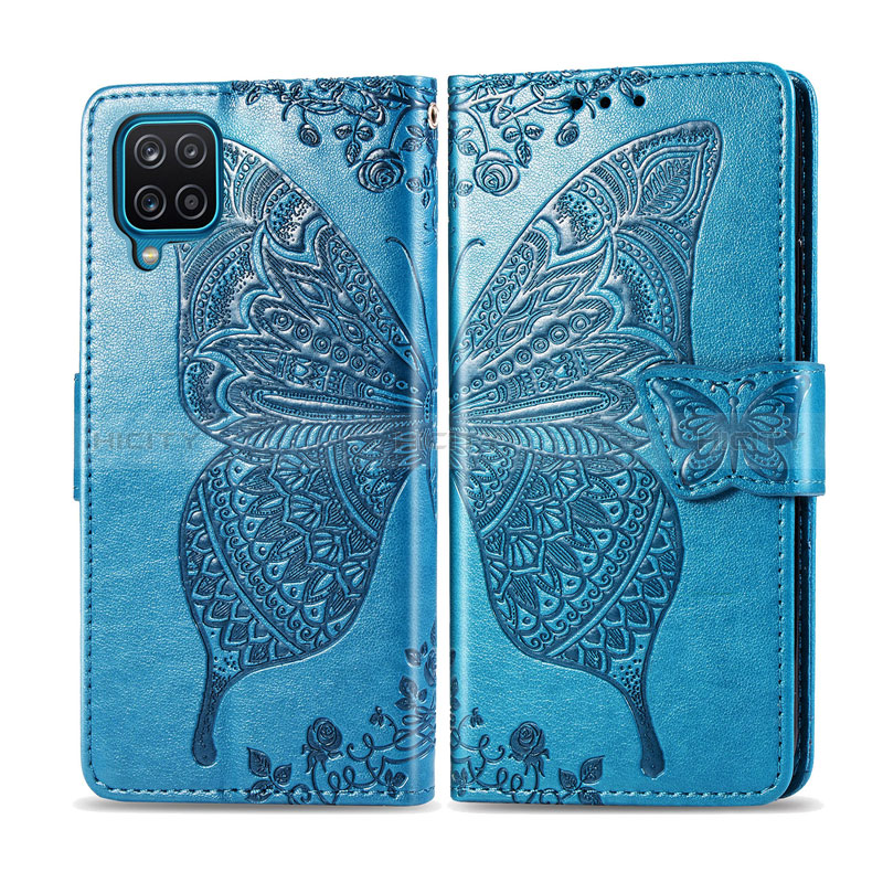 Coque Portefeuille Livre Cuir Etui Clapet L05 pour Samsung Galaxy M12 Bleu Ciel Plus