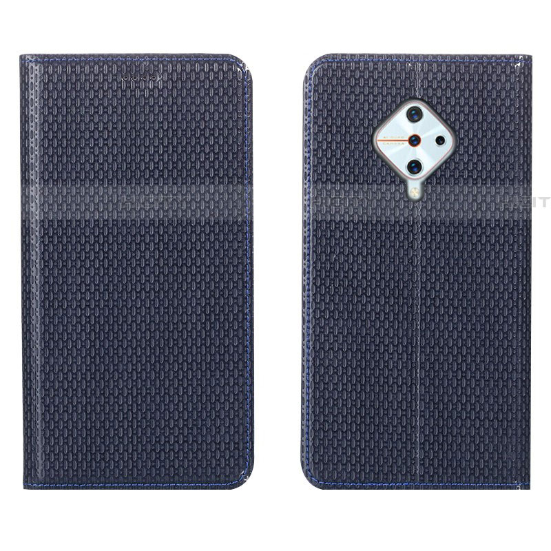 Coque Portefeuille Livre Cuir Etui Clapet L05 pour Vivo X50 Lite Bleu Plus