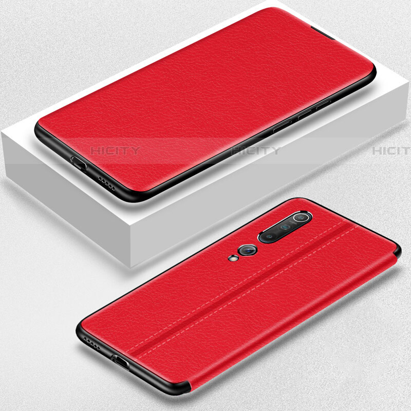 Coque Portefeuille Livre Cuir Etui Clapet L05 pour Xiaomi Mi 10 Rouge Plus