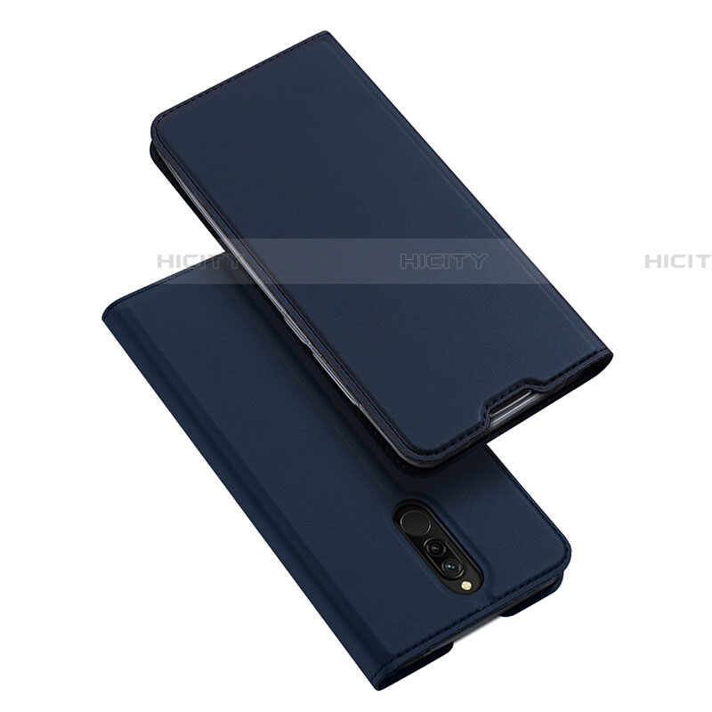 Coque Portefeuille Livre Cuir Etui Clapet L05 pour Xiaomi Redmi 8 Bleu Plus