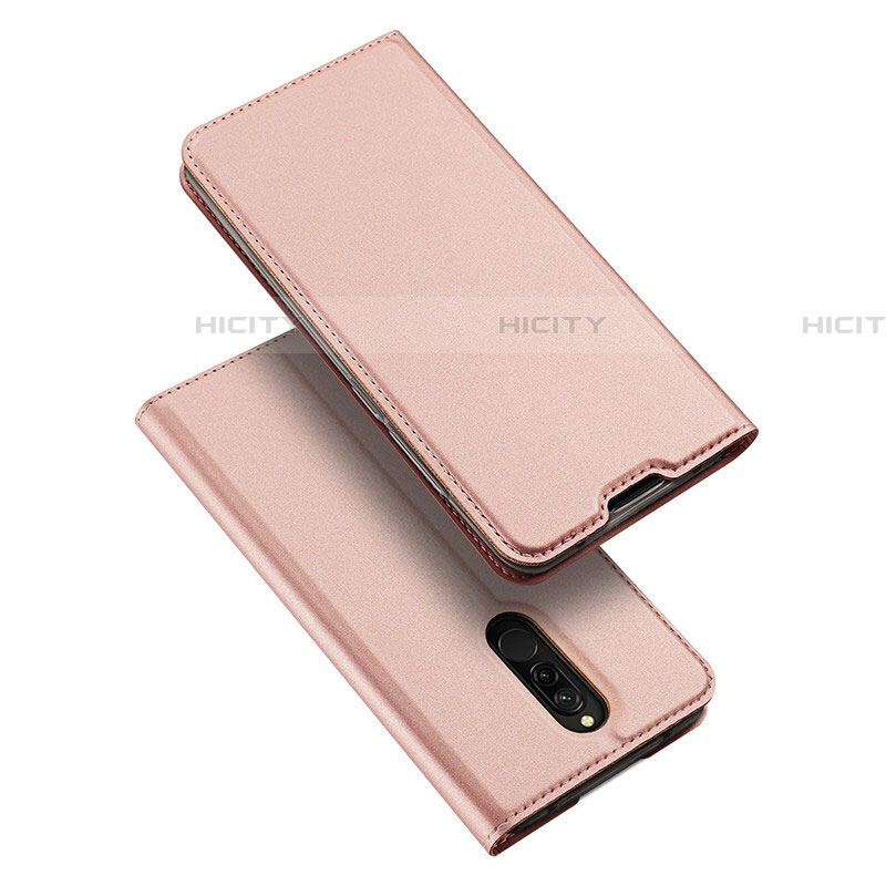 Coque Portefeuille Livre Cuir Etui Clapet L05 pour Xiaomi Redmi 8 Or Rose Plus