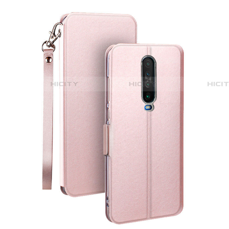 Coque Portefeuille Livre Cuir Etui Clapet L05 pour Xiaomi Redmi K30 4G Or Rose Plus