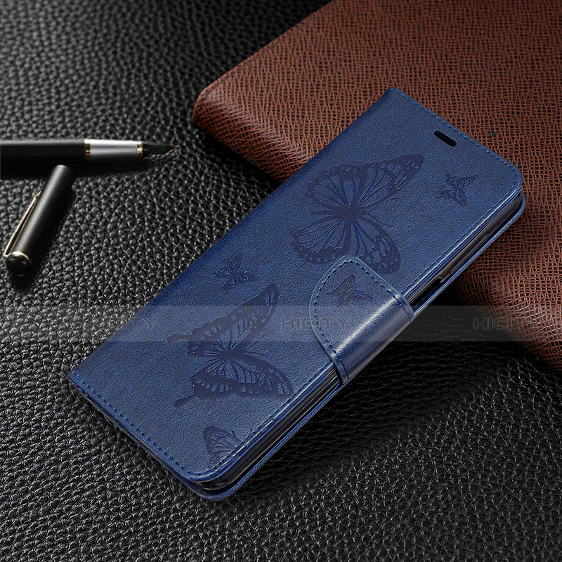 Coque Portefeuille Livre Cuir Etui Clapet L05 pour Xiaomi Redmi Note 9 Pro Max Bleu Plus