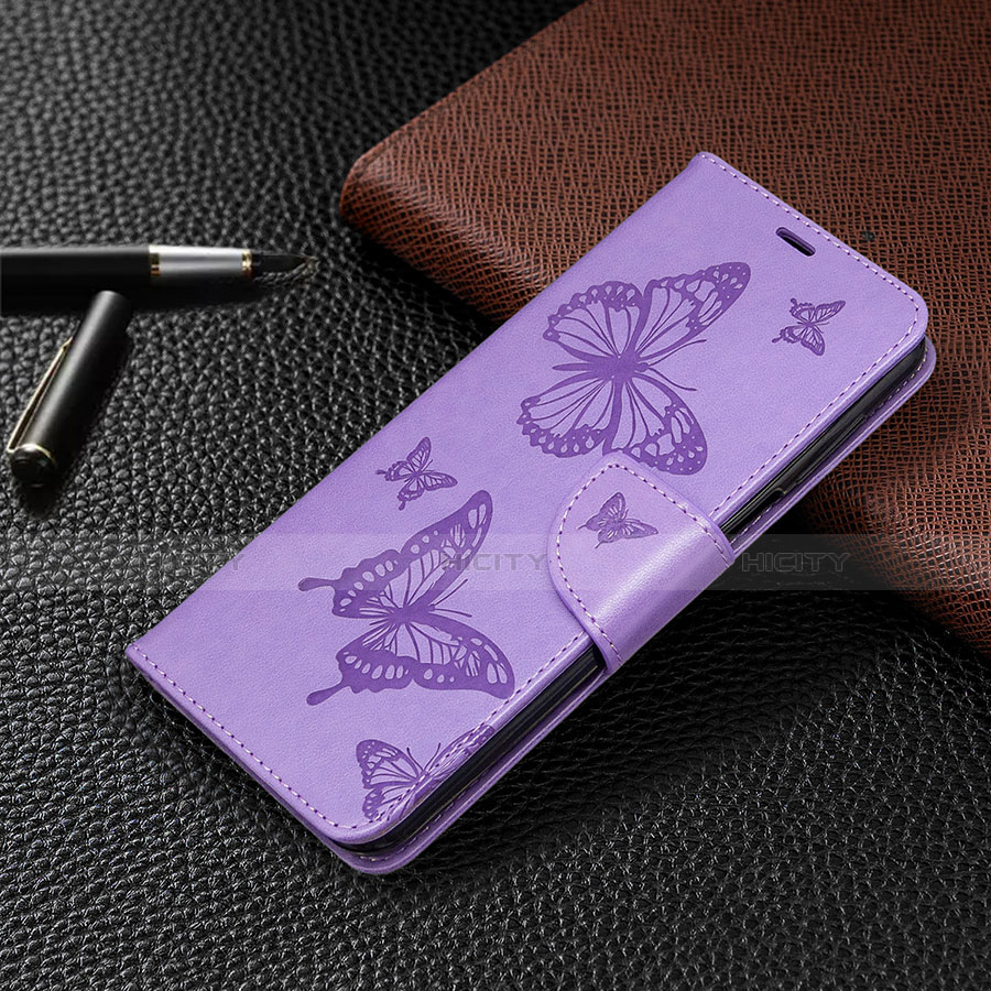 Coque Portefeuille Livre Cuir Etui Clapet L05 pour Xiaomi Redmi Note 9 Pro Max Violet Plus