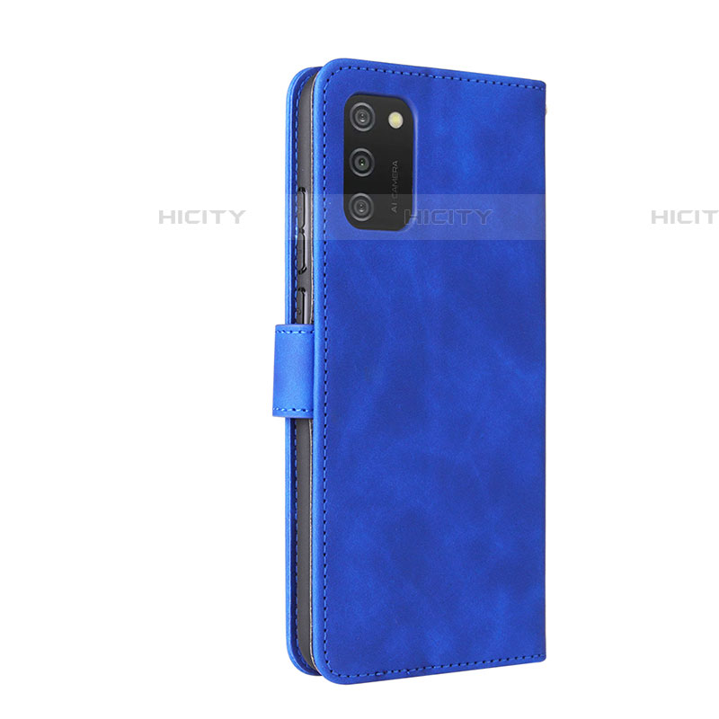 Coque Portefeuille Livre Cuir Etui Clapet L05Z pour Samsung Galaxy A03s Bleu Plus