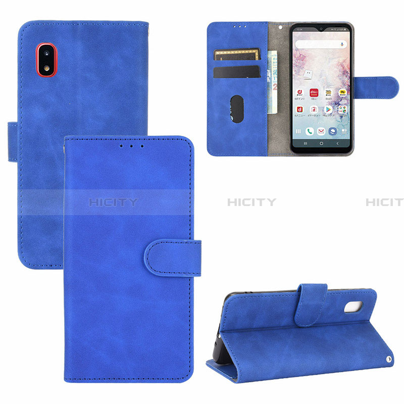 Coque Portefeuille Livre Cuir Etui Clapet L05Z pour Samsung Galaxy A20 SC-02M SCV46 Bleu Plus