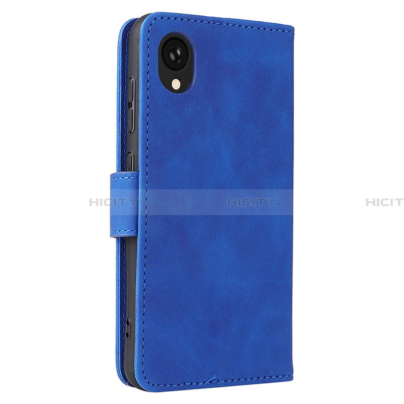 Coque Portefeuille Livre Cuir Etui Clapet L05Z pour Samsung Galaxy A22 5G SC-56B Bleu Plus