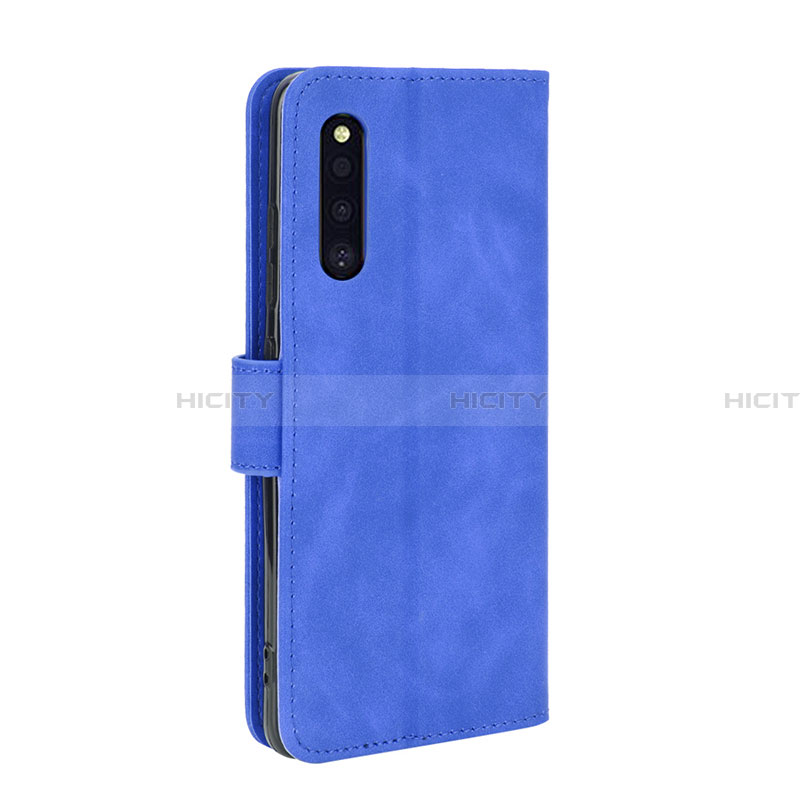 Coque Portefeuille Livre Cuir Etui Clapet L05Z pour Samsung Galaxy A41 SC-41A Bleu Plus