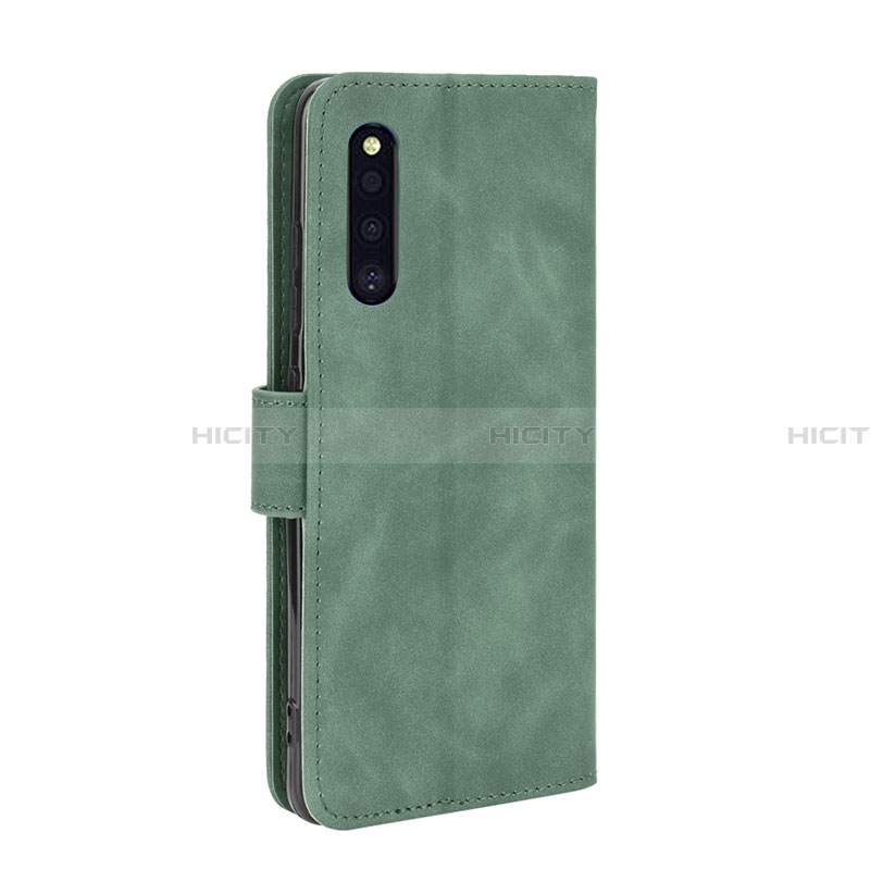 Coque Portefeuille Livre Cuir Etui Clapet L05Z pour Samsung Galaxy A41 SC-41A Vert Plus