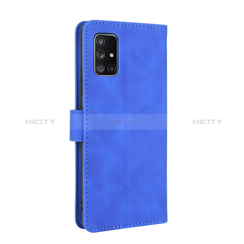 Coque Portefeuille Livre Cuir Etui Clapet L05Z pour Samsung Galaxy A51 4G Bleu Plus