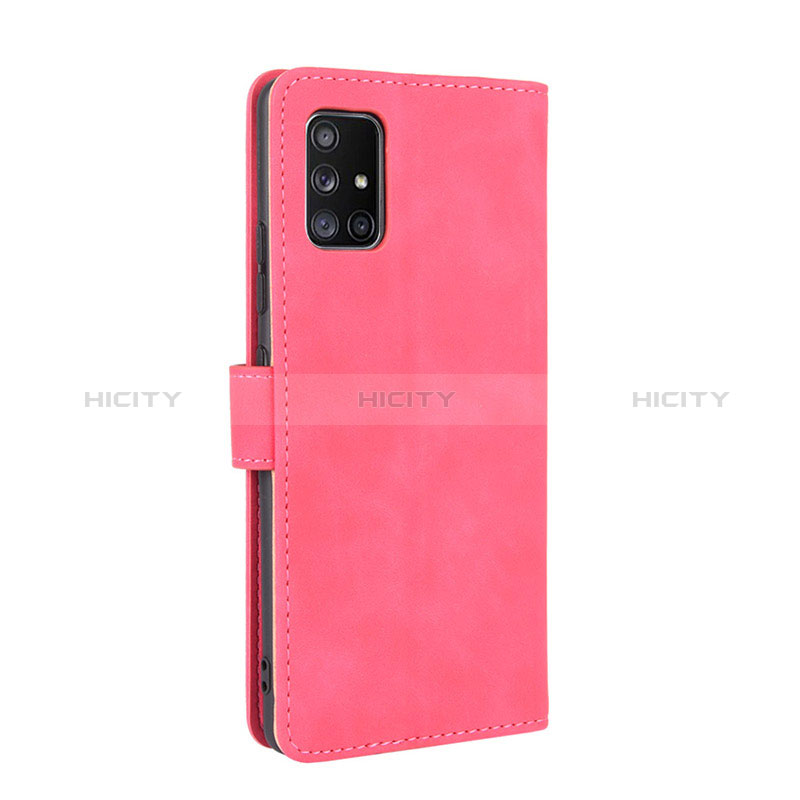 Coque Portefeuille Livre Cuir Etui Clapet L05Z pour Samsung Galaxy A51 4G Rose Rouge Plus