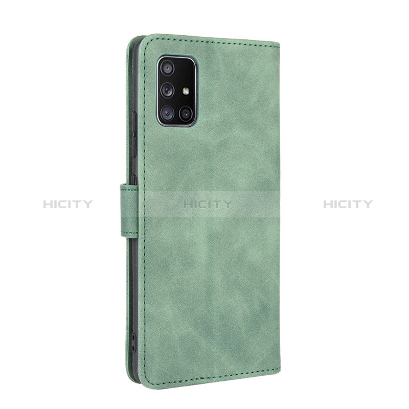 Coque Portefeuille Livre Cuir Etui Clapet L05Z pour Samsung Galaxy A51 4G Vert Plus