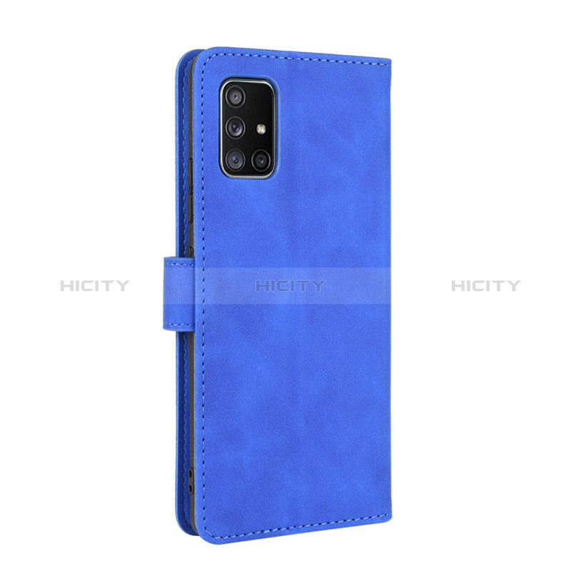 Coque Portefeuille Livre Cuir Etui Clapet L05Z pour Samsung Galaxy A51 5G Bleu Plus