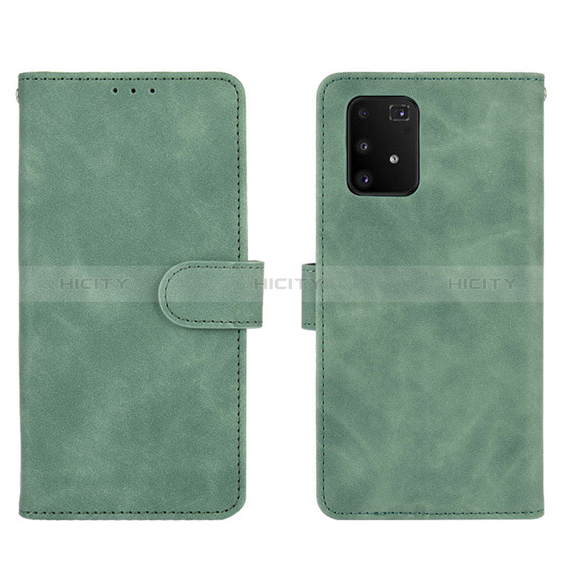 Coque Portefeuille Livre Cuir Etui Clapet L05Z pour Samsung Galaxy M80S Vert Plus