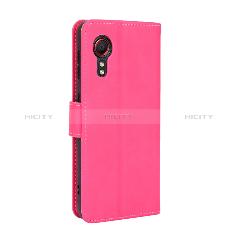 Coque Portefeuille Livre Cuir Etui Clapet L05Z pour Samsung Galaxy XCover 5 SM-G525F Rose Rouge Plus