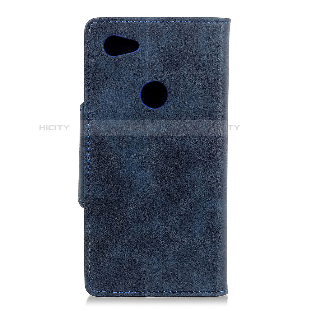 Coque Portefeuille Livre Cuir Etui Clapet L06 pour Google Pixel 3a XL Bleu Plus