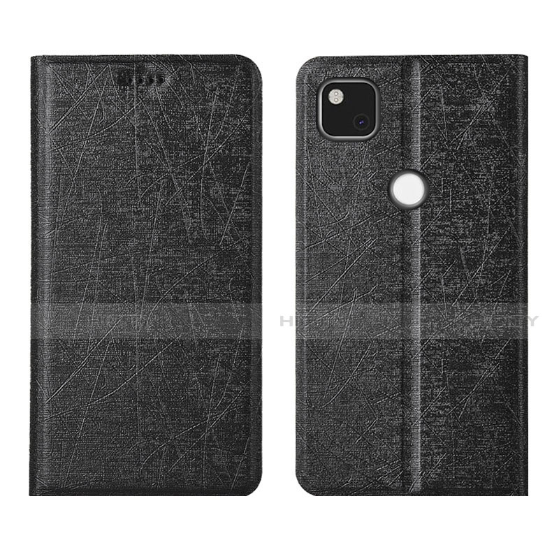 Coque Portefeuille Livre Cuir Etui Clapet L06 pour Google Pixel 4a Noir Plus