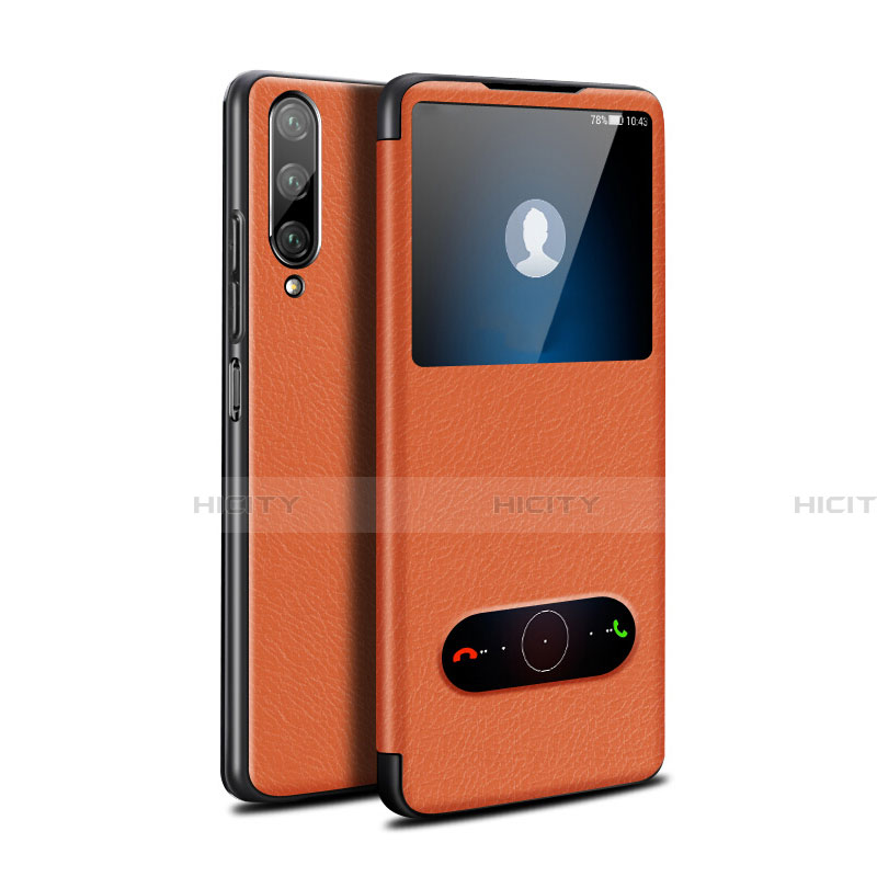 Coque Portefeuille Livre Cuir Etui Clapet L06 pour Huawei Honor 9X Pro Orange Plus