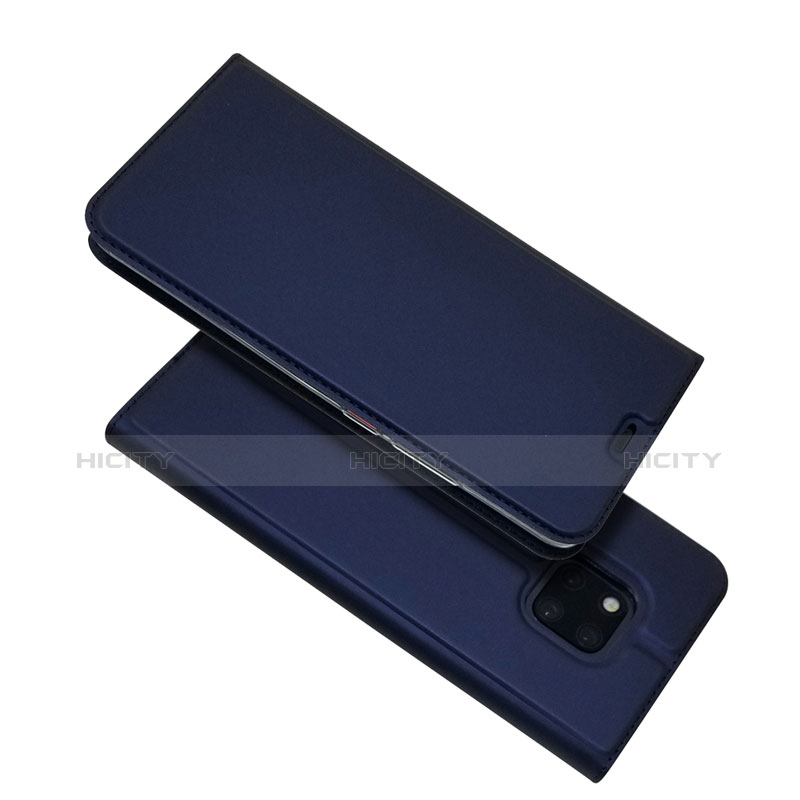 Coque Portefeuille Livre Cuir Etui Clapet L06 pour Huawei Mate 20 Pro Bleu Plus