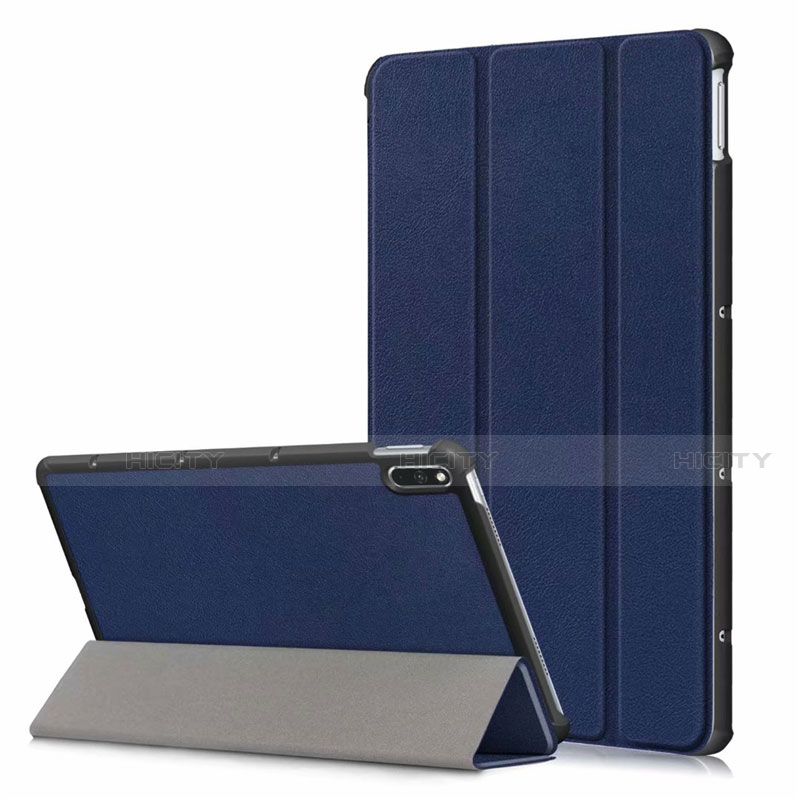 Coque Portefeuille Livre Cuir Etui Clapet L06 pour Huawei MatePad 5G 10.4 Bleu Plus