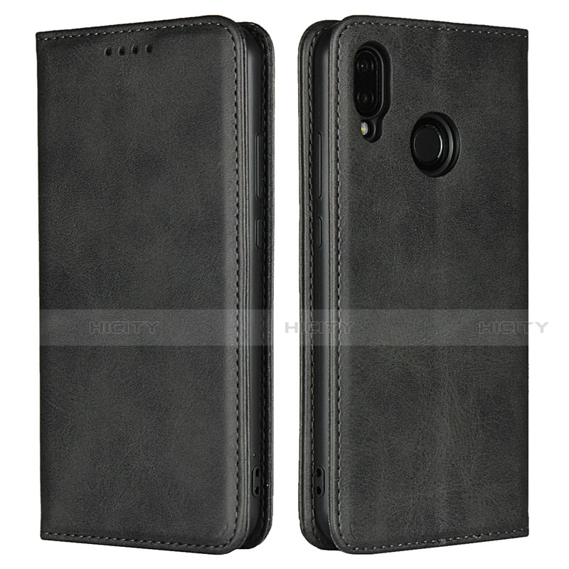 Coque Portefeuille Livre Cuir Etui Clapet L06 pour Huawei Nova 3e Noir Plus