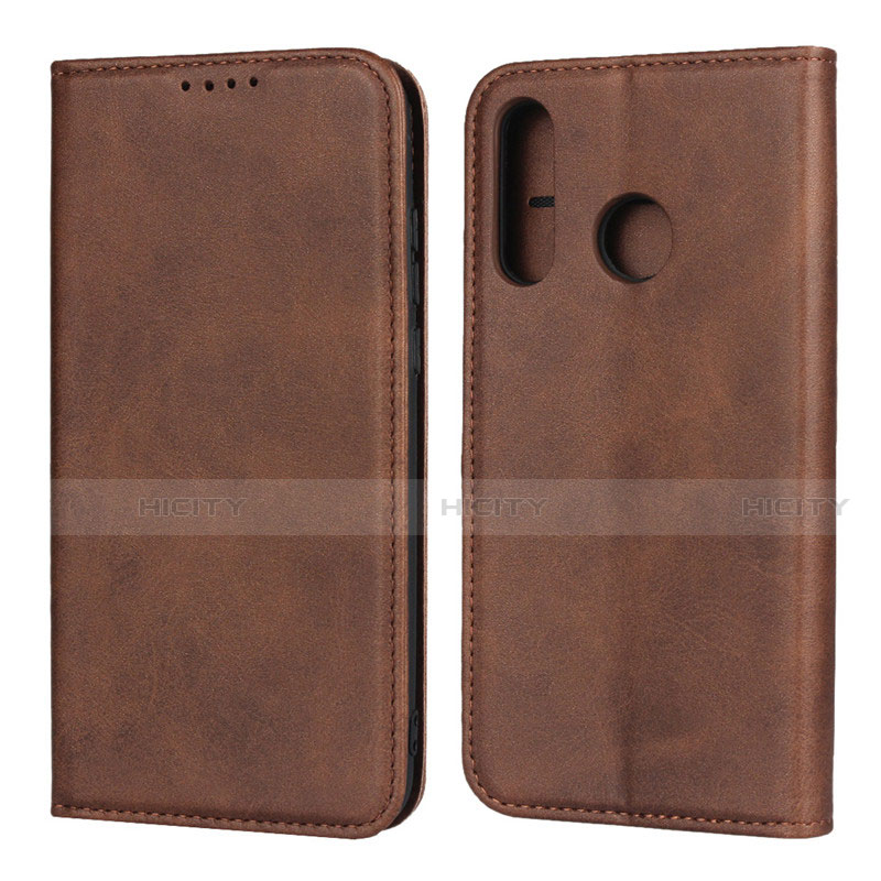 Coque Portefeuille Livre Cuir Etui Clapet L06 pour Huawei Nova 4e Marron Plus