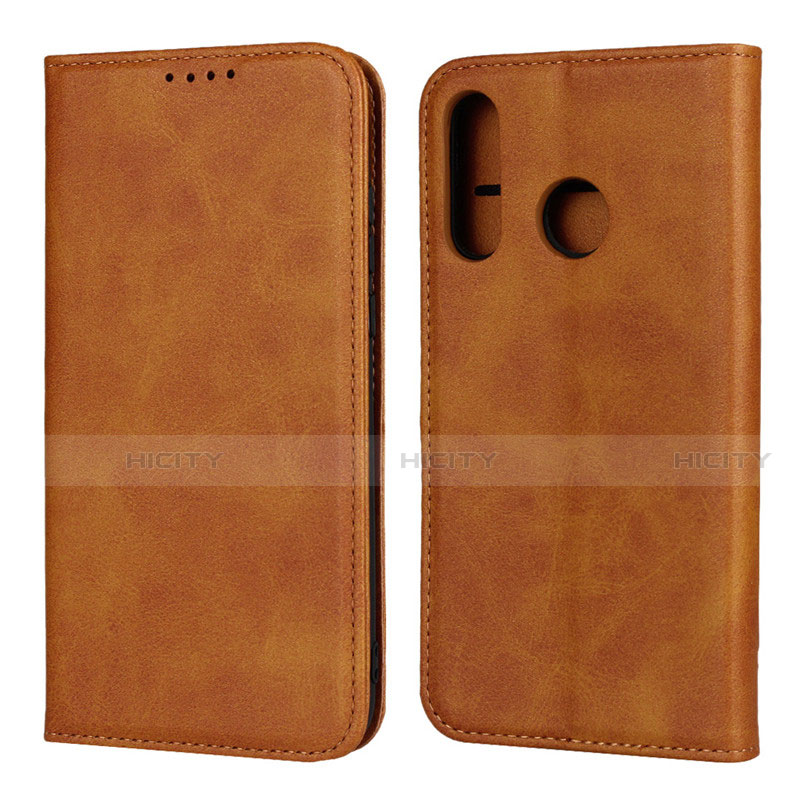 Coque Portefeuille Livre Cuir Etui Clapet L06 pour Huawei Nova 4e Orange Plus