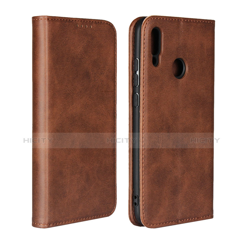 Coque Portefeuille Livre Cuir Etui Clapet L06 pour Huawei P Smart (2019) Marron Plus