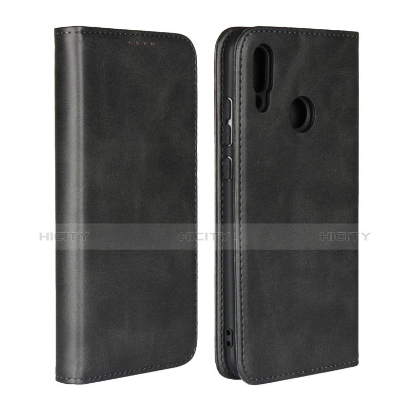 Coque Portefeuille Livre Cuir Etui Clapet L06 pour Huawei P Smart (2019) Noir Plus