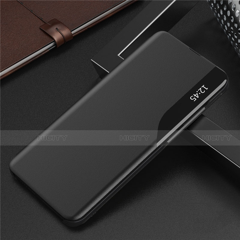 Coque Portefeuille Livre Cuir Etui Clapet L06 pour Huawei P Smart (2021) Noir Plus