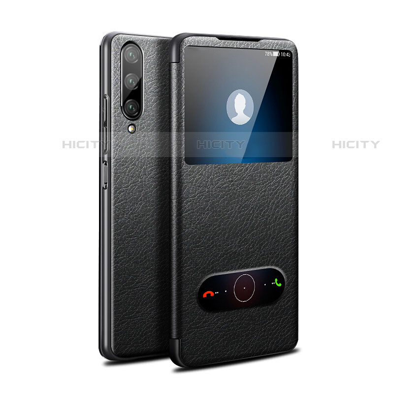 Coque Portefeuille Livre Cuir Etui Clapet L06 pour Huawei P Smart Pro (2019) Noir Plus