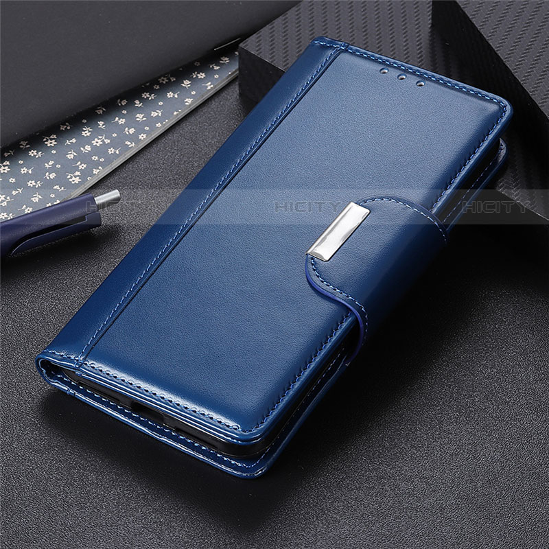 Coque Portefeuille Livre Cuir Etui Clapet L06 pour Huawei Y7p Bleu Plus