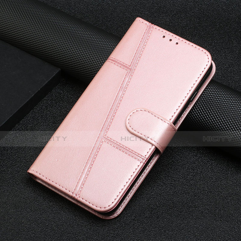 Coque Portefeuille Livre Cuir Etui Clapet L06 pour Motorola Moto Edge S Pro 5G Or Rose Plus