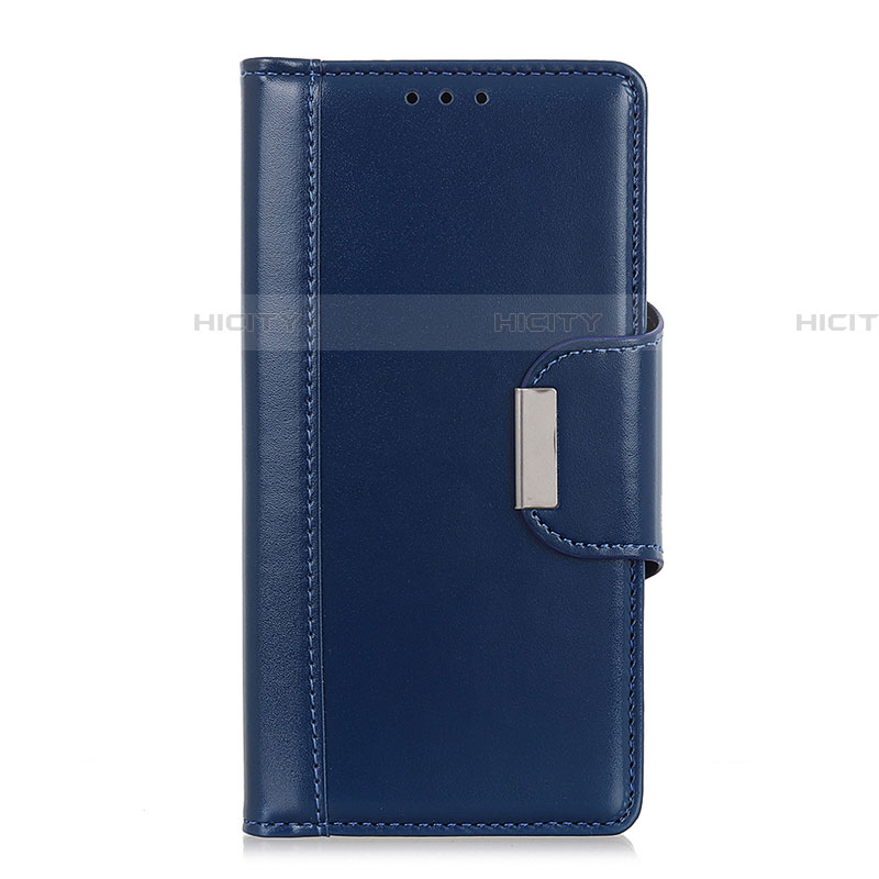 Coque Portefeuille Livre Cuir Etui Clapet L06 pour Oppo A91 Bleu Plus