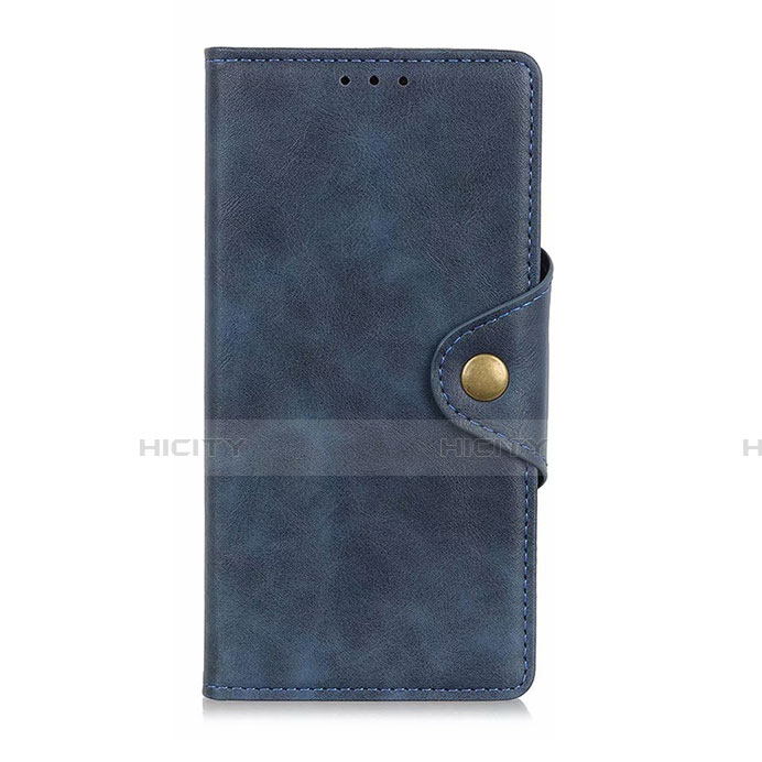 Coque Portefeuille Livre Cuir Etui Clapet L06 pour Oppo A92s 5G Bleu Plus