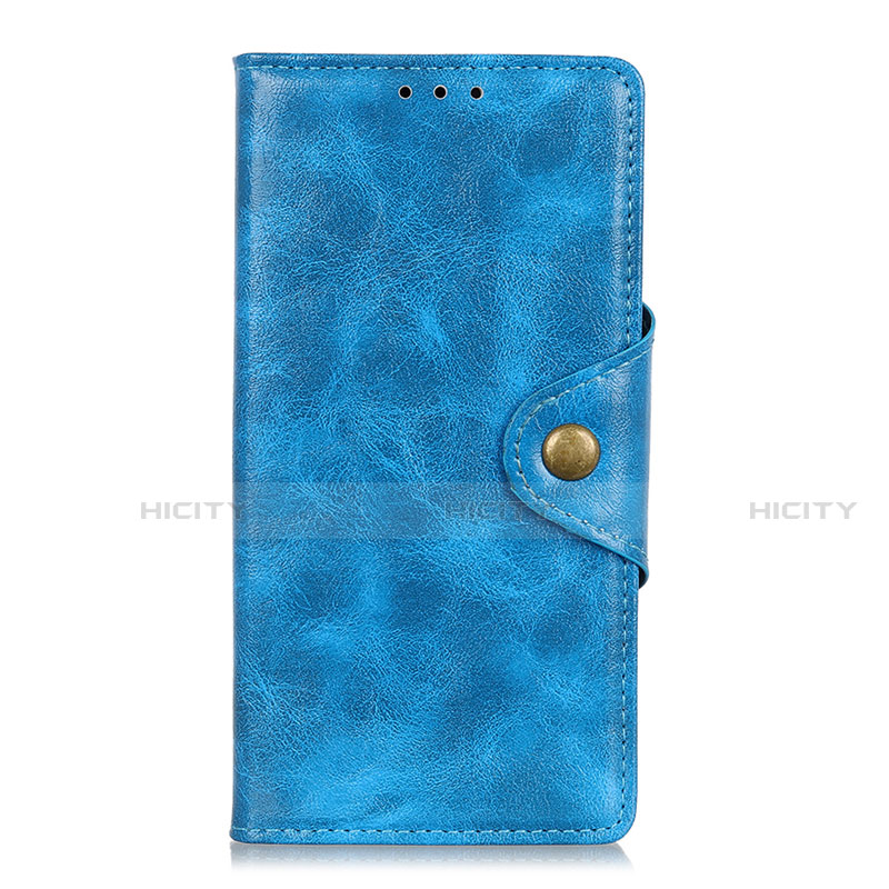 Coque Portefeuille Livre Cuir Etui Clapet L06 pour Oppo Reno4 4G Bleu Ciel Plus