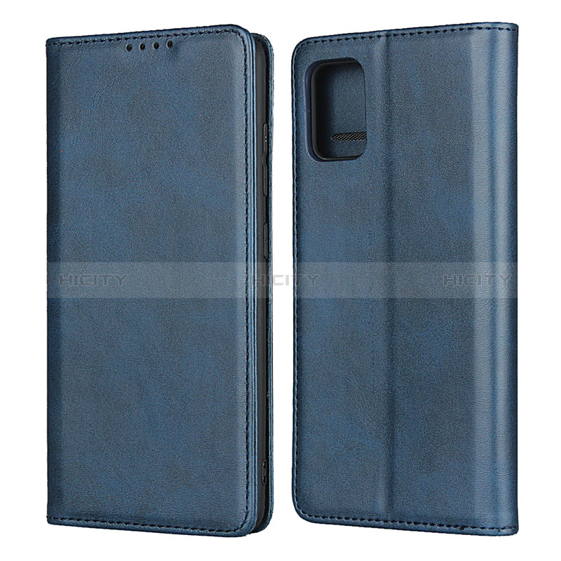 Coque Portefeuille Livre Cuir Etui Clapet L06 pour Samsung Galaxy A71 4G A715 Bleu Plus